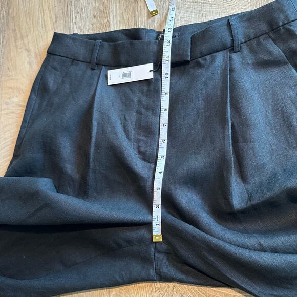 Banana Republic Lina Straight Linen Pant Black 12 882876 - Picture 10 of 11